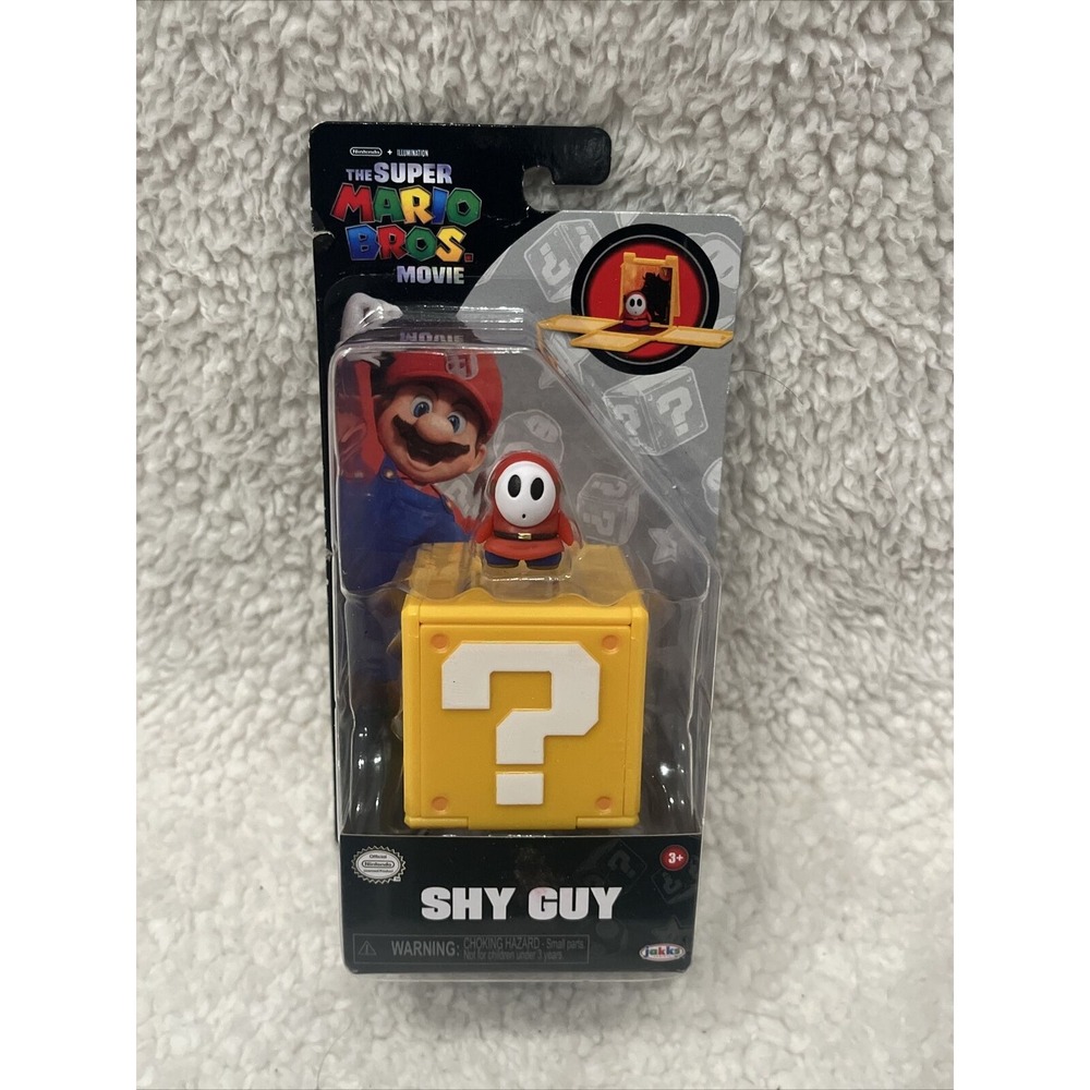 Super Mario Bros. Movie‎ Shy Guy 1" Mini Figure Question Block Jakks Pacific NEW